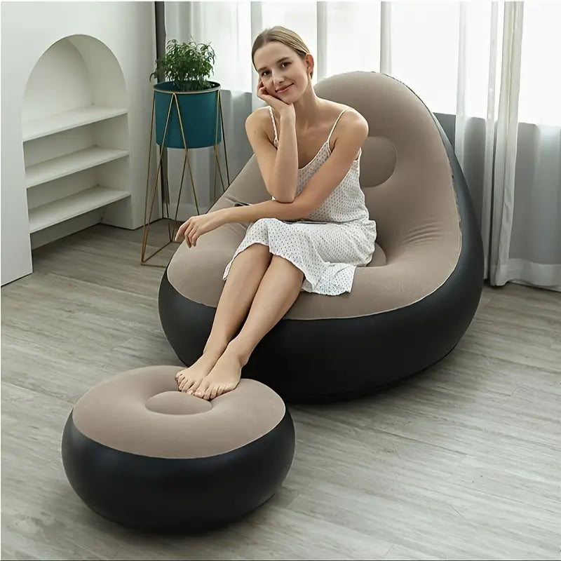 Chaise Inflatable Ultra Lounge With Ottoman