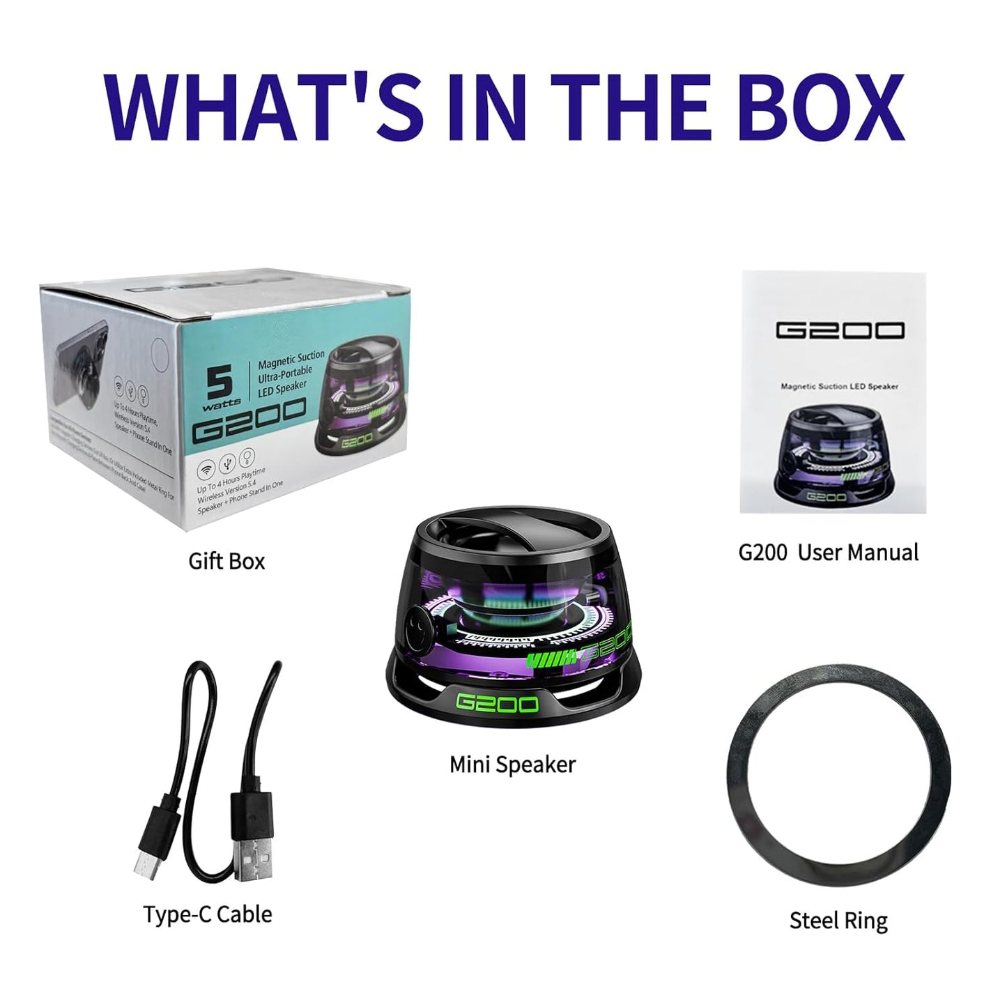 SonicGlow Portable Magnetic Speaker