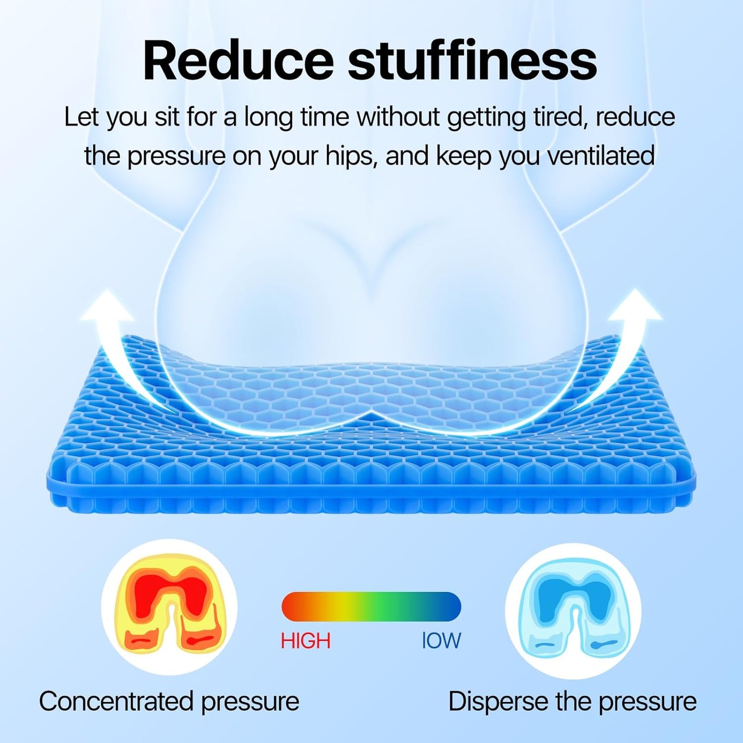 Ortho Gel Seat Cushion For Car & Chairs