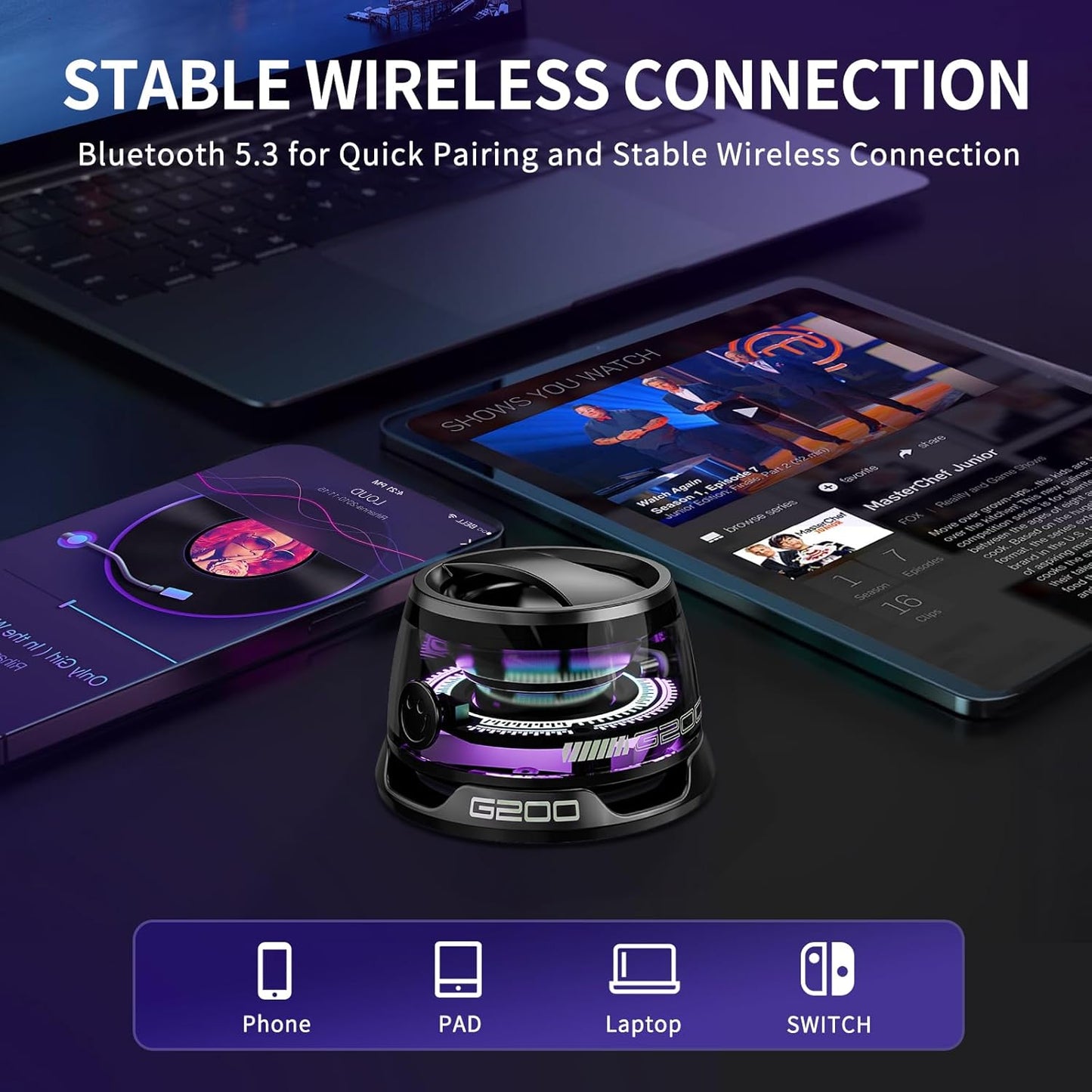 SonicGlow Portable Magnetic Speaker