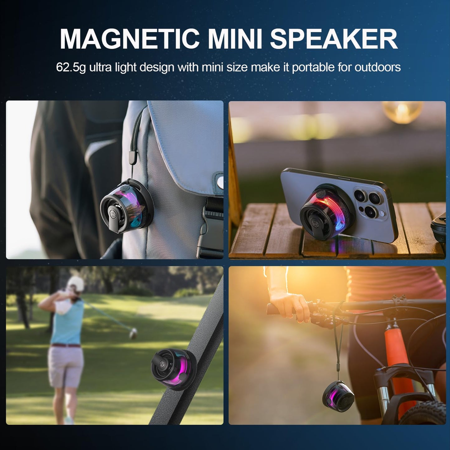 SonicGlow Portable Magnetic Speaker