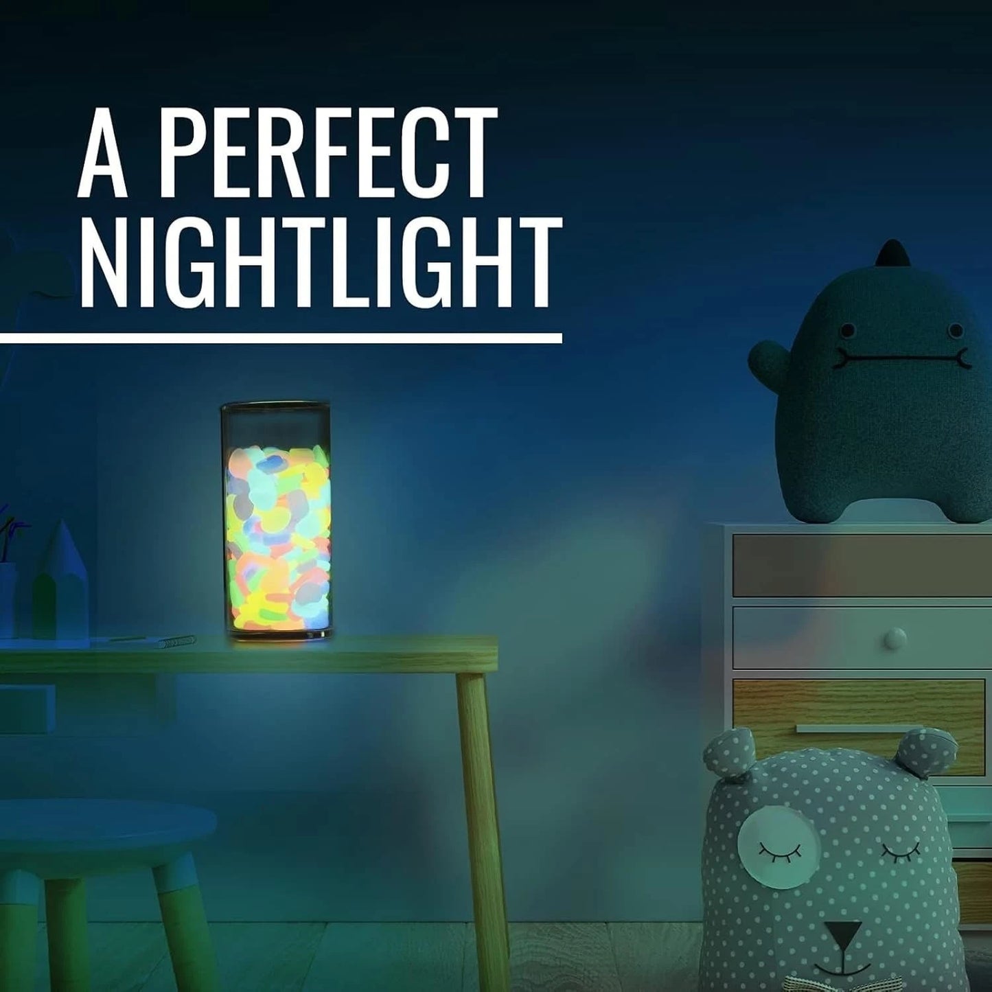 Glow In Dark Garden Pebbles (Pack Of 100 pcs)