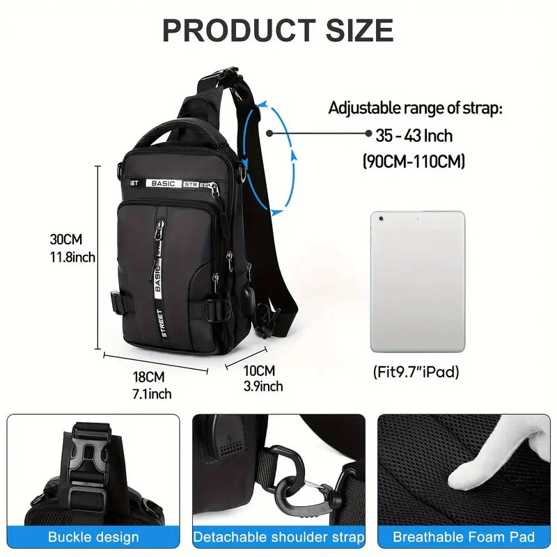 Fashionable Waterproof Crossbody Bag