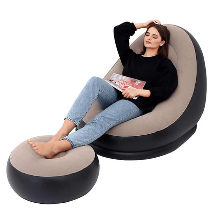 Chaise Inflatable Ultra Lounge With Ottoman