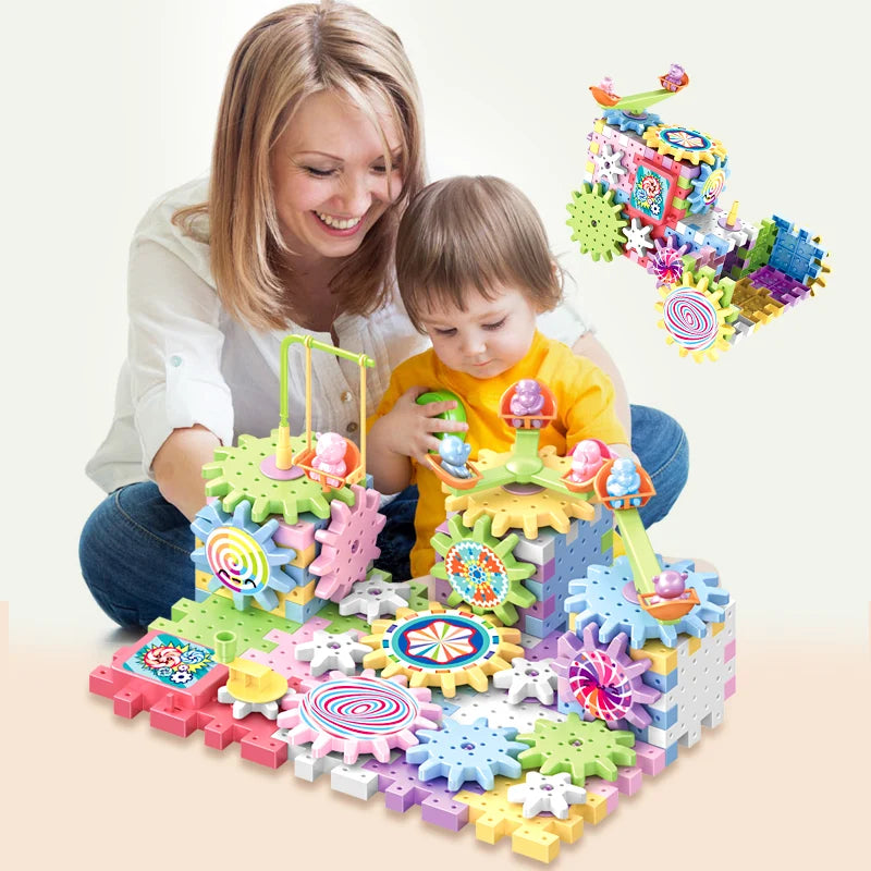 Spin & Build 101 Pcs Motorized Gears Building Set