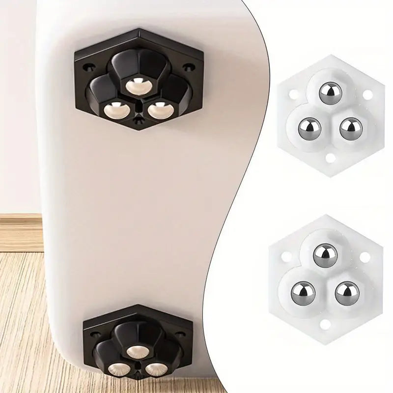 360° rotating three-ball caster wheel (4 PCs)