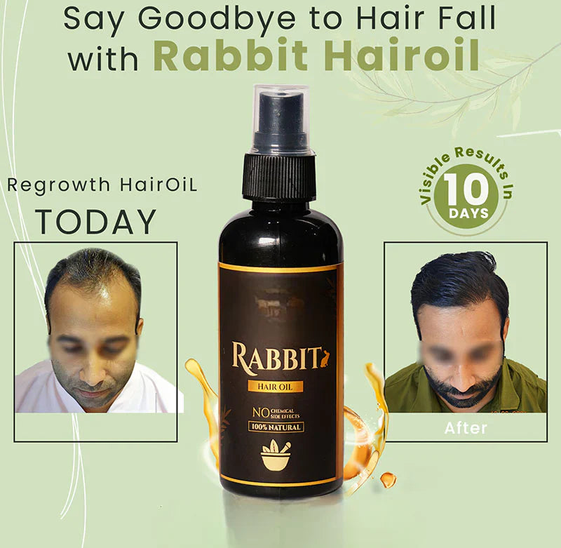 Rabbit Blood Herbal Hair Oil – Remedy for Stronger, Healthier Hair (Buy 1 Get 1 FREE)