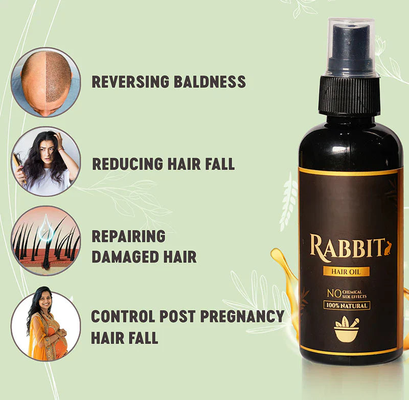 Rabbit Blood Herbal Hair Oil – Remedy for Stronger, Healthier Hair (Buy 1 Get 1 FREE)