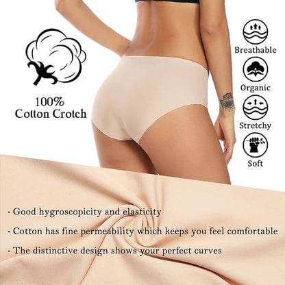 Women's High Waist Seamless Underwear (Pack of 4)