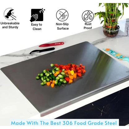 Stainless Steel Countertop Chopping Board 41x31cm (X-Large)