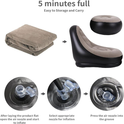 Chaise Inflatable Ultra Lounge With Ottoman