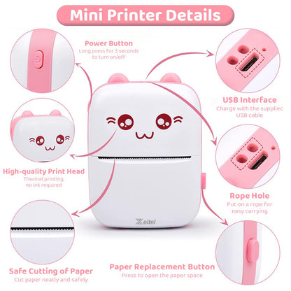 Portable Wireless Bluetooth Mini Printer