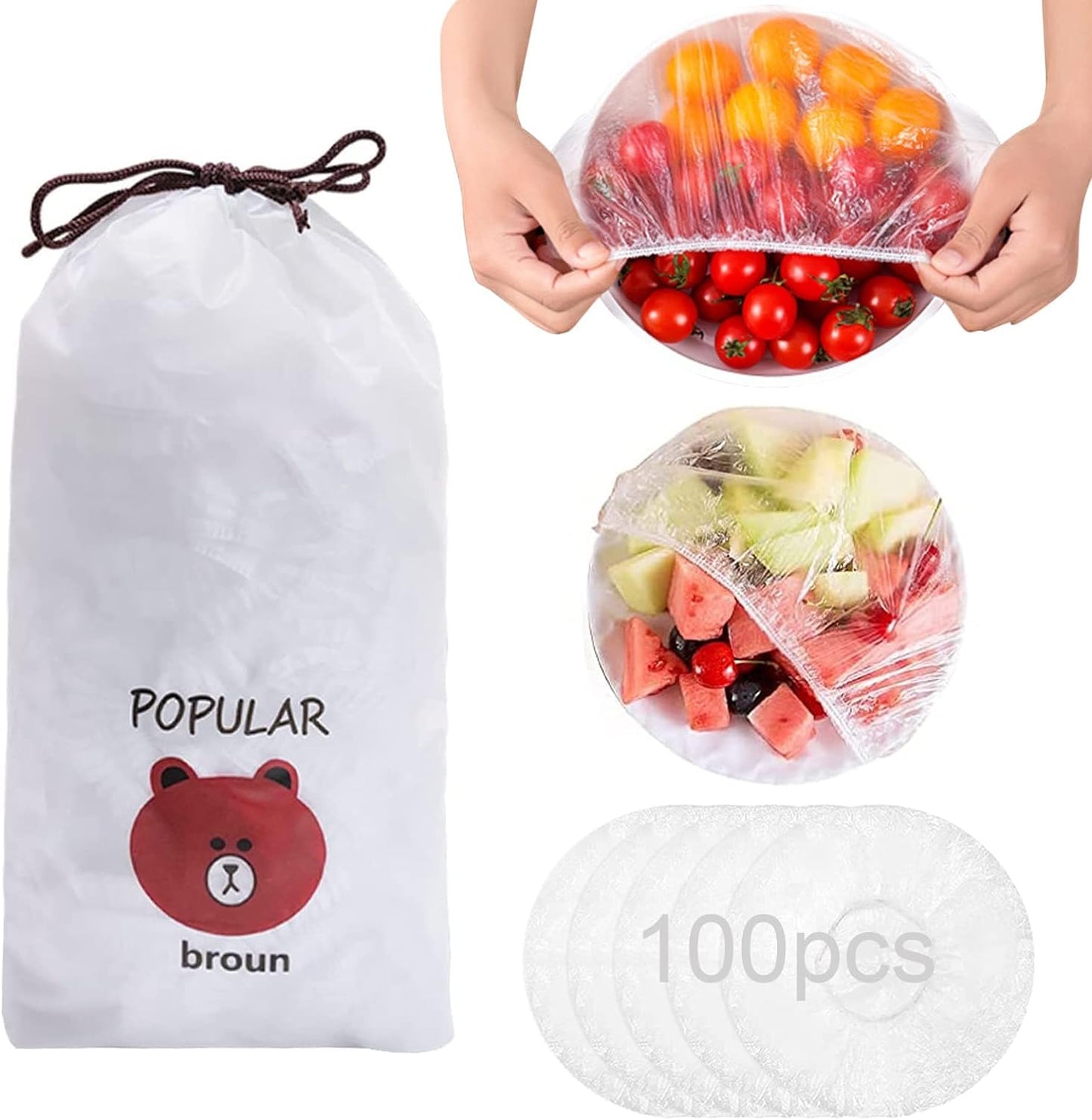 Reusable Elastic Food Storage Wraps