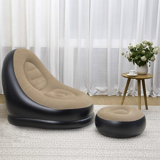 Chaise Inflatable Ultra Lounge With Ottoman