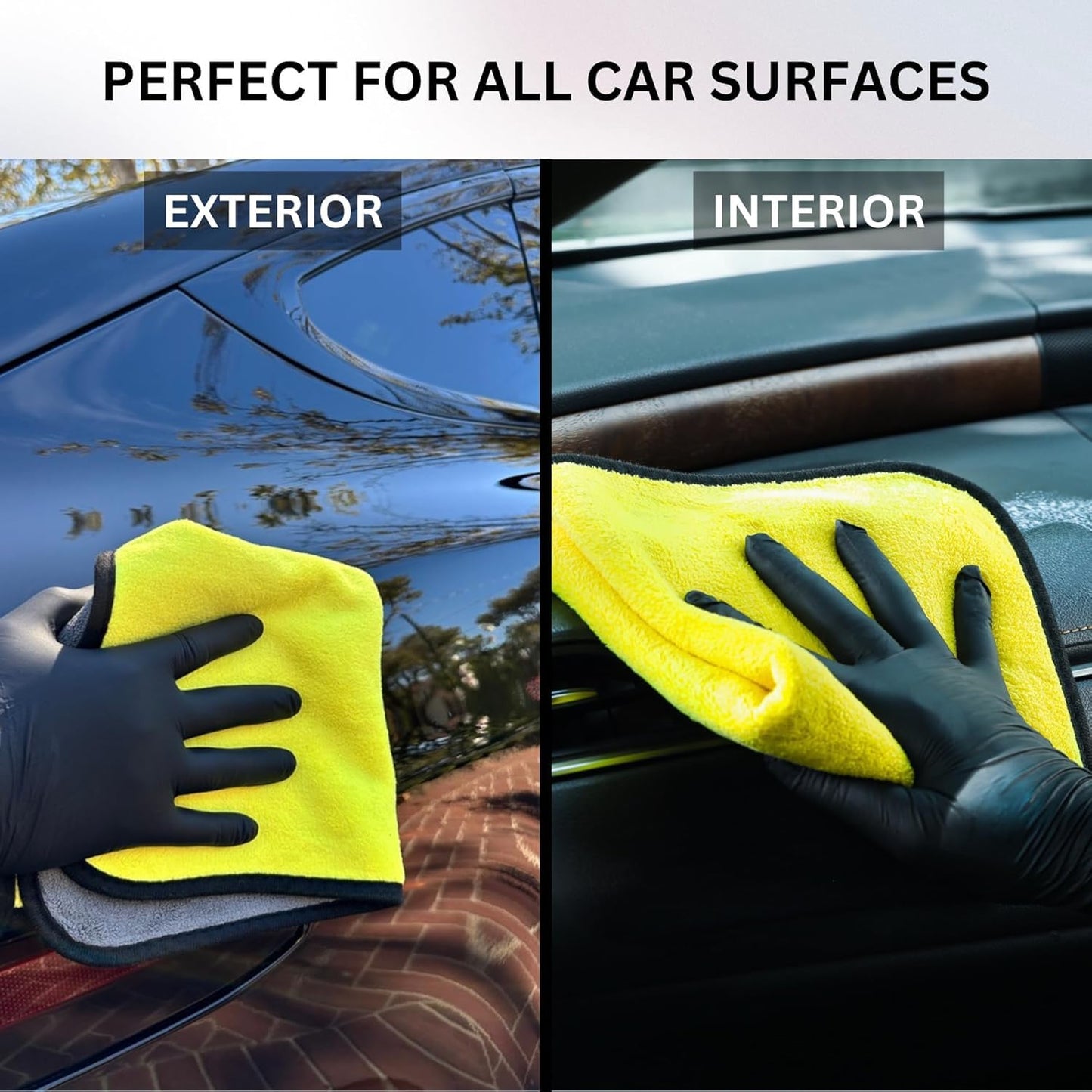 5 Pcs Microfiber Car Duster Kit - Interior & Exterior Detailing Brush Set