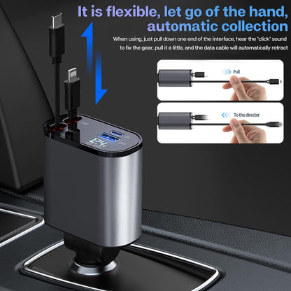 ZapDrive™ 4 in 1 Retractable Universal Car Charger