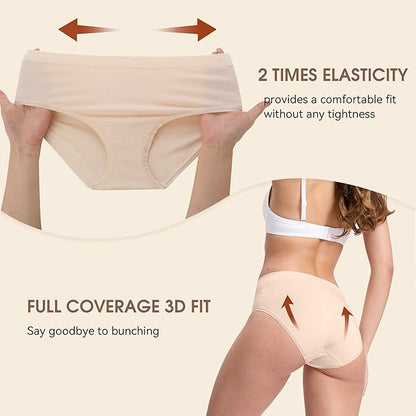 Women's High Waist Seamless Underwear (Pack of 4)