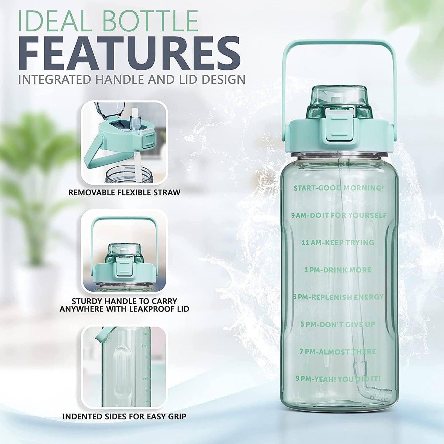 HydroActive Motivational Water Bottle (2 Litre)