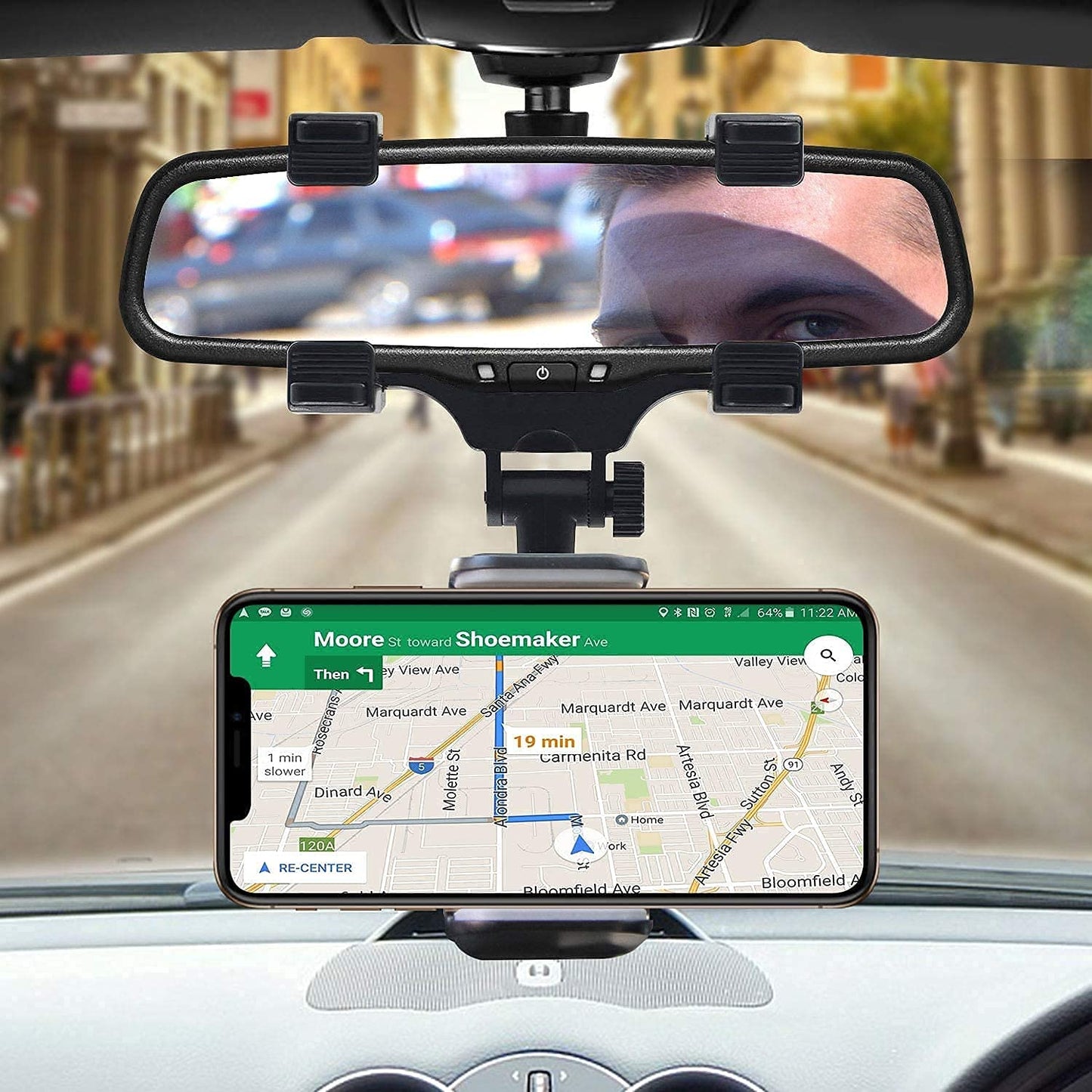 MirrorMount 360° Car Phone Holder