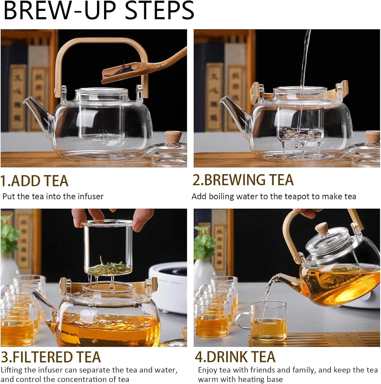 Borosilicate Glass Teapot with Infuser