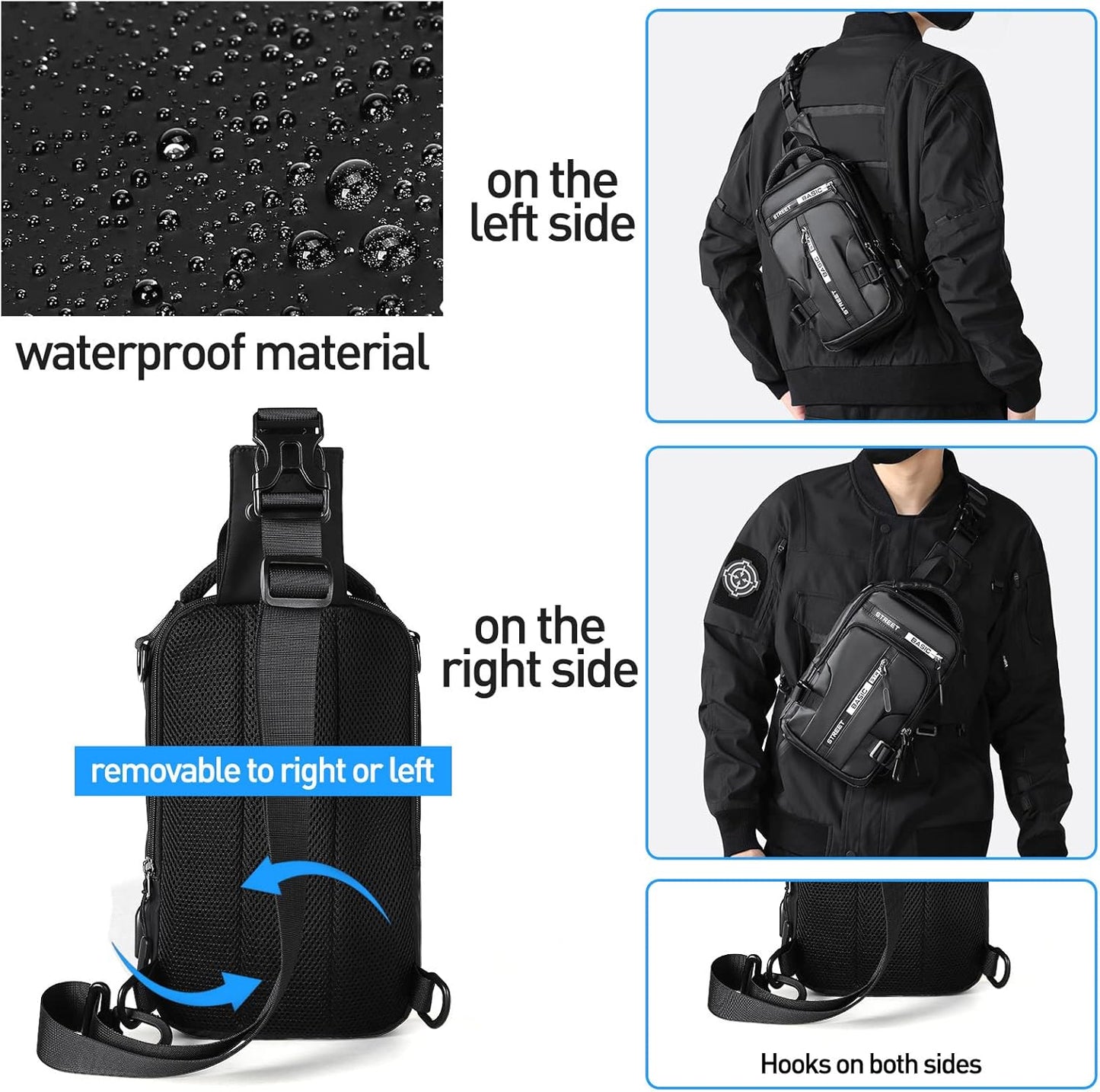 Fashionable Waterproof Crossbody Bag