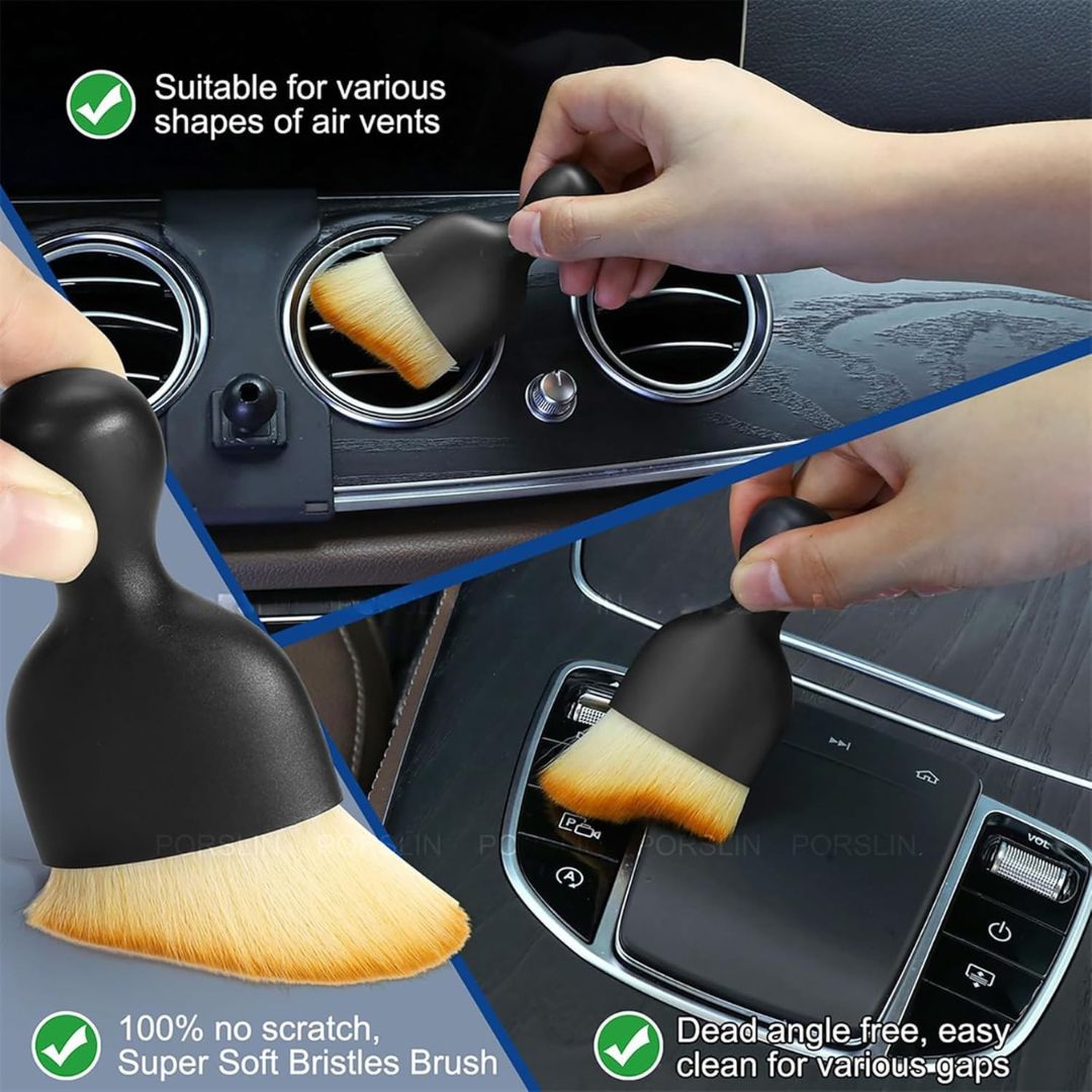 5 Pcs Microfiber Car Duster Kit - Interior & Exterior Detailing Brush Set