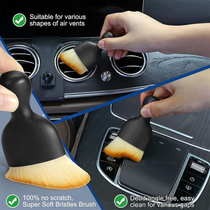 5 Pcs Microfiber Car Duster Kit - Interior & Exterior Detailing Brush Set