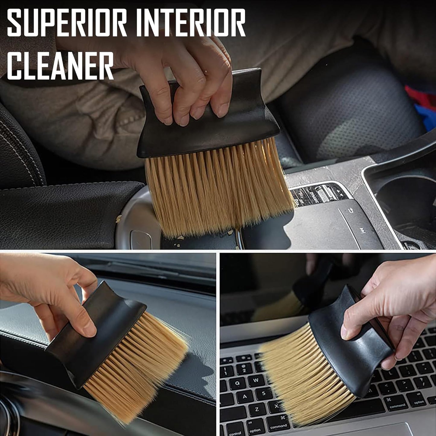 5 Pcs Microfiber Car Duster Kit - Interior & Exterior Detailing Brush Set