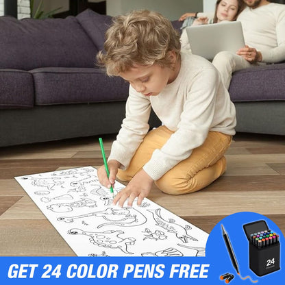 ColorCraft Paper Roll + Free 24 Color Pens