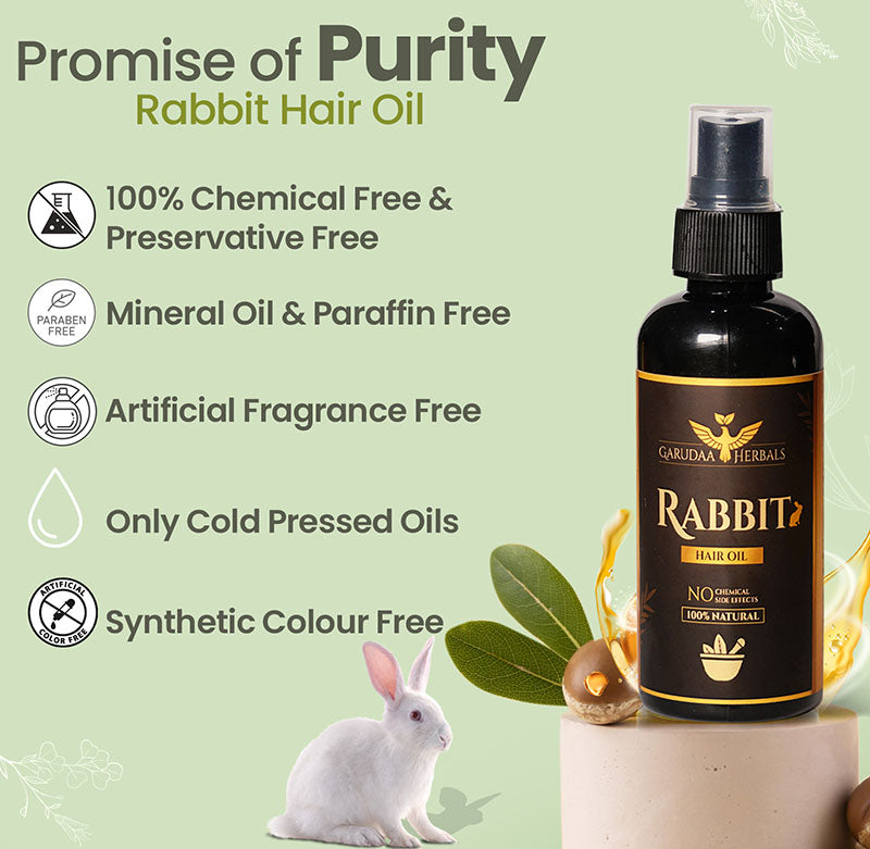 Rabbit Blood Herbal Hair Oil – Remedy for Stronger, Healthier Hair (Buy 1 Get 1 FREE)