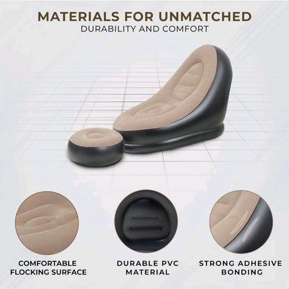 Chaise Inflatable Ultra Lounge With Ottoman