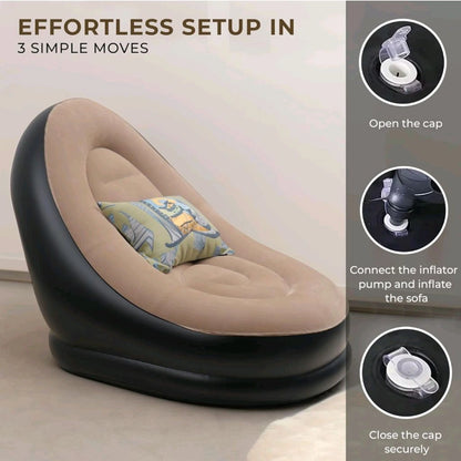 Chaise Inflatable Ultra Lounge With Ottoman