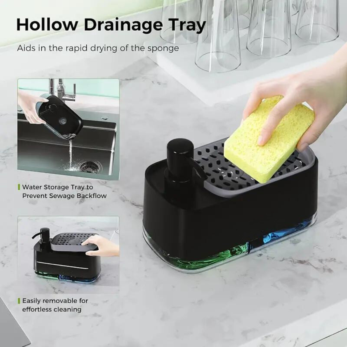 3-in-1 Dish & Handwash Soap Dispenser