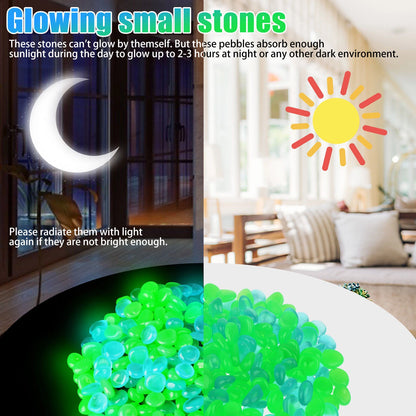 Glow In Dark Garden Pebbles (Pack Of 100 pcs)