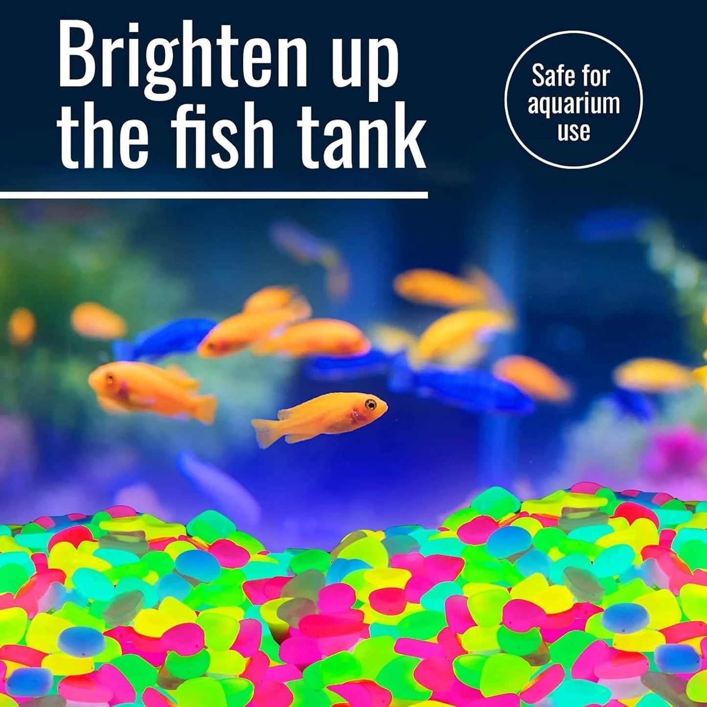 Glow In Dark Garden Pebbles (Pack Of 100 pcs)