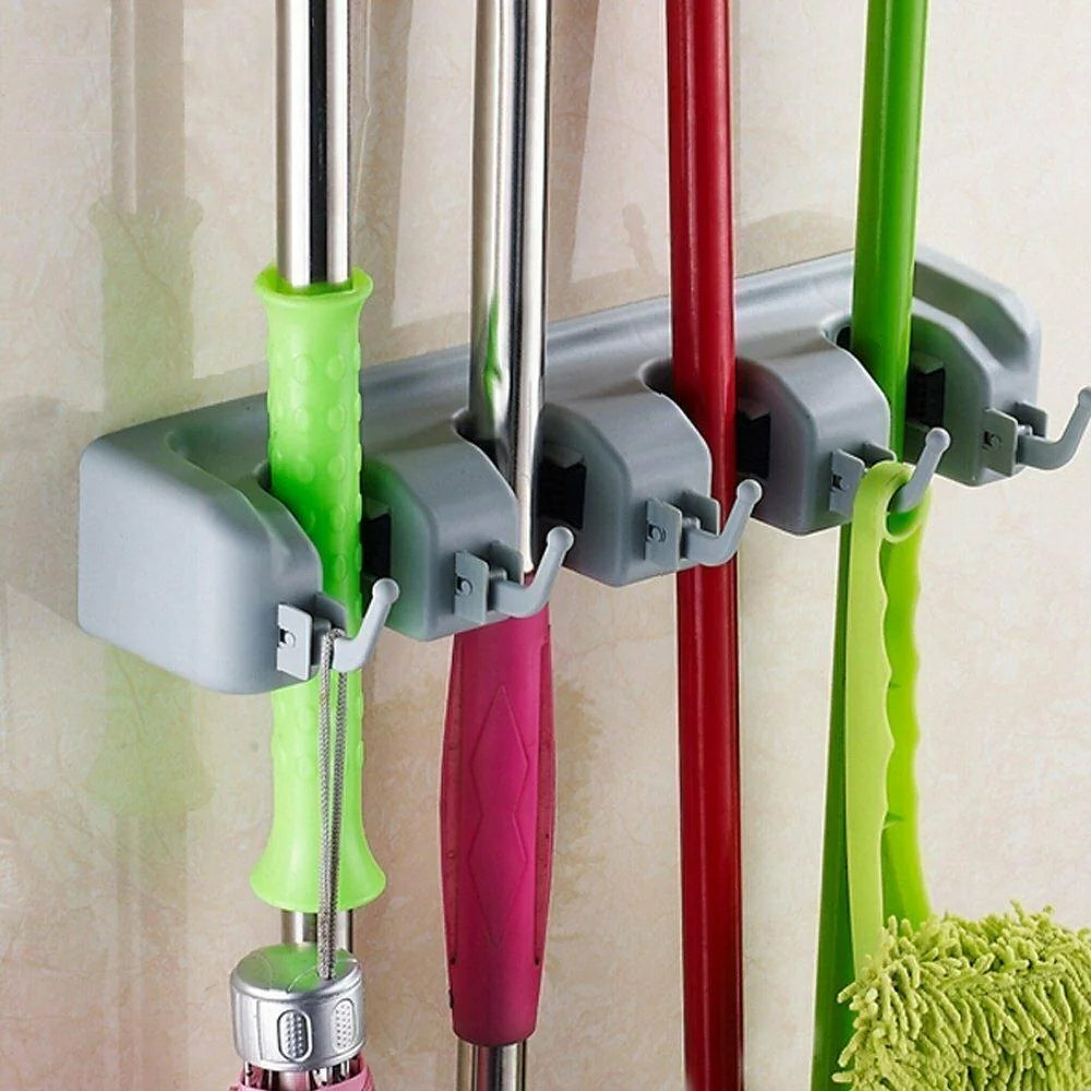 Space Saving Mop Organizer